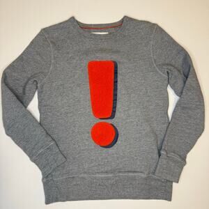 Boden Exclamation Gray Sweater Kids size 11-12Y